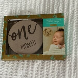 Kate & Milo Wooden Monthly Photo Props for infants first year. Wooden Monthly